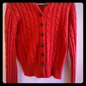 Wendy B Cashmere hooded cardigan medium